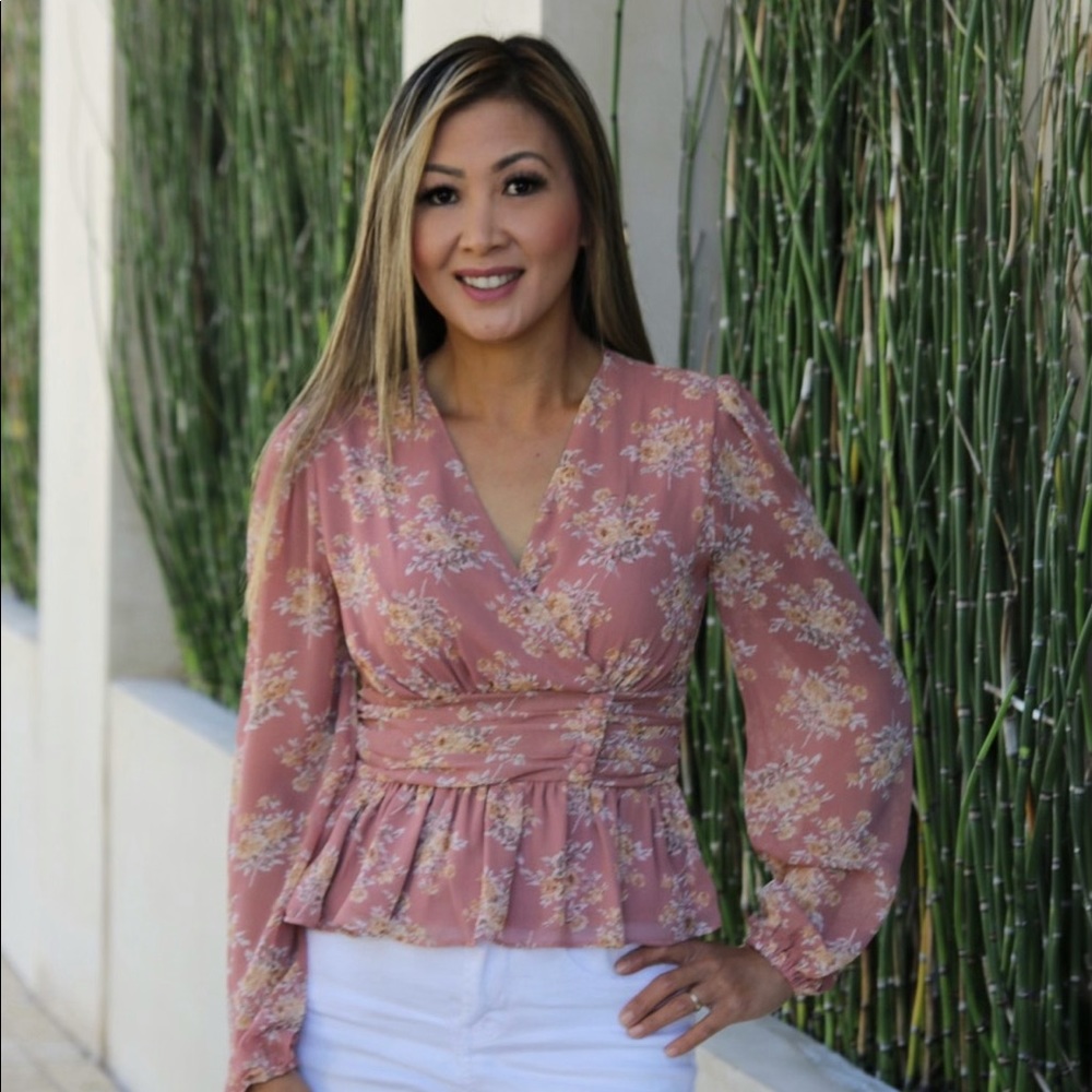 Heather Rose Floral Print Top
